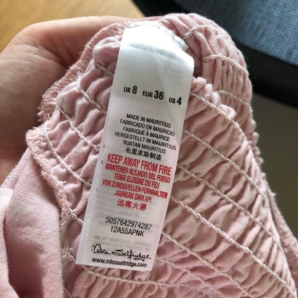 ASOS Pink Smocked Crop Top - Picture 6 of 7